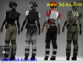 3D打印模型Sci-Fi Battle Outfit Textures的图片