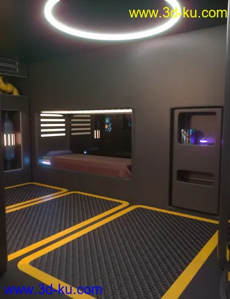 3D打印模型Sci-Fi Starship Quarters Volume 2的图片