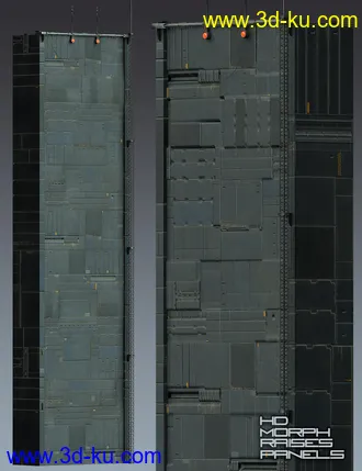 3D打印模型Sci-Fi Wall的图片