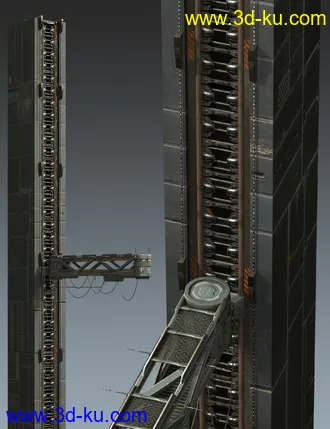 3D打印模型Sci-Fi Wall的图片