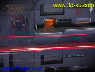 3D打印模型Sci-Fi Wall的图片