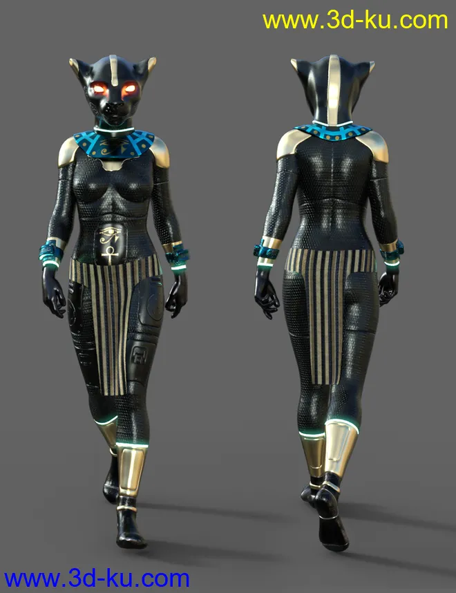 Scifi Egyptian Outfit For Genesis 8 Females(s)模型的图片2