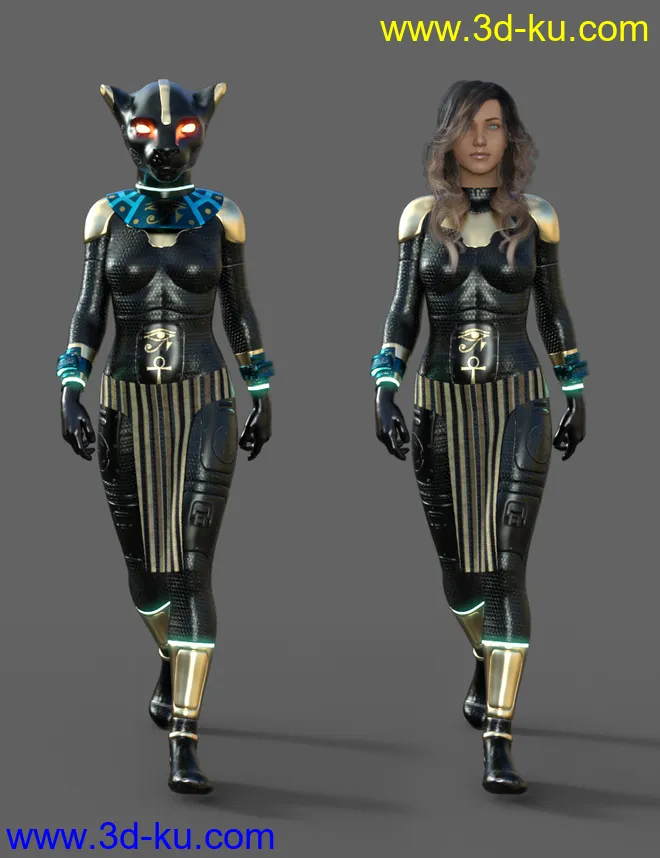 Scifi Egyptian Outfit For Genesis 8 Females(s)模型的图片3