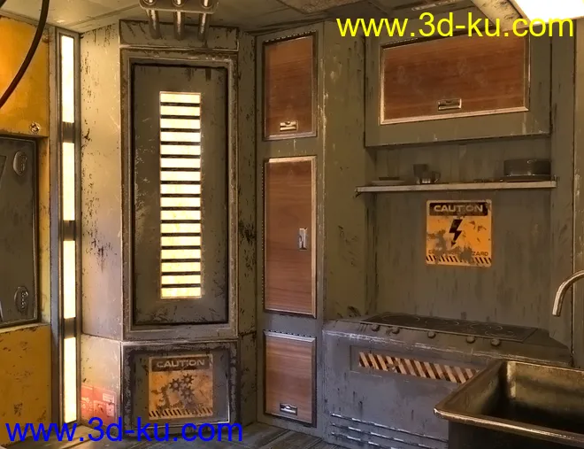 SciFi Living Galley模型的图片3