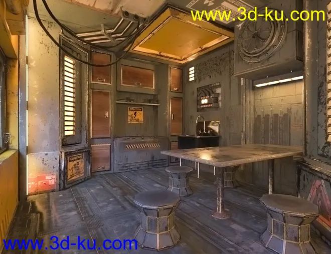 SciFi Living Galley模型的图片6