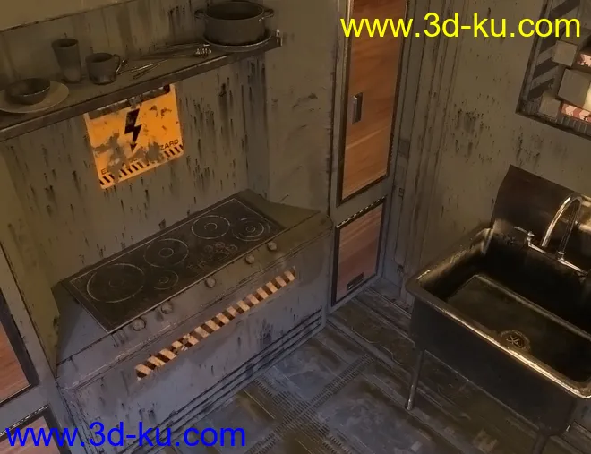 SciFi Living Galley模型的图片7