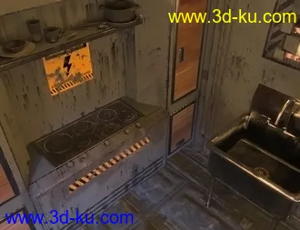 3D打印模型SciFi Living Galley的图片