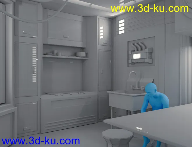 SciFi Living Galley模型的图片9