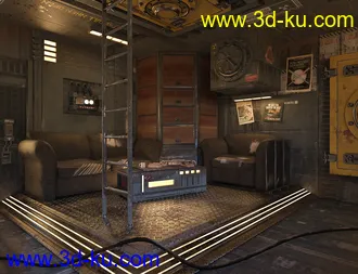 3D打印模型SciFi Living Room的图片