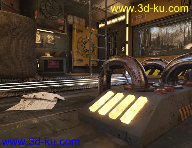 SciFi Living Room模型的图片7