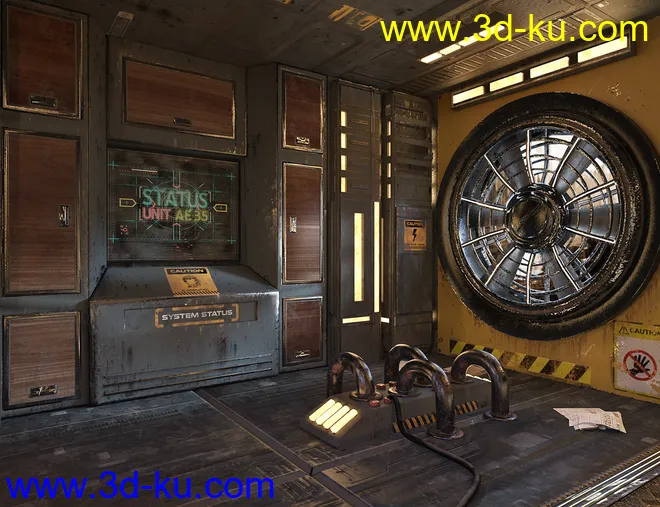 SciFi Living Room模型的图片8