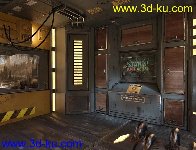 SciFi Living Room模型的图片9