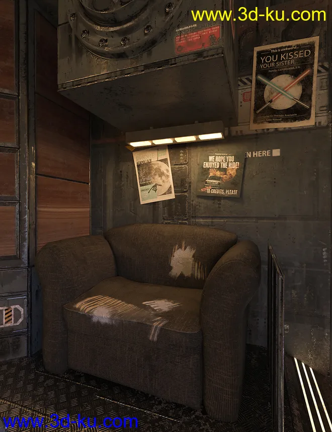 SciFi Living Room模型的图片12