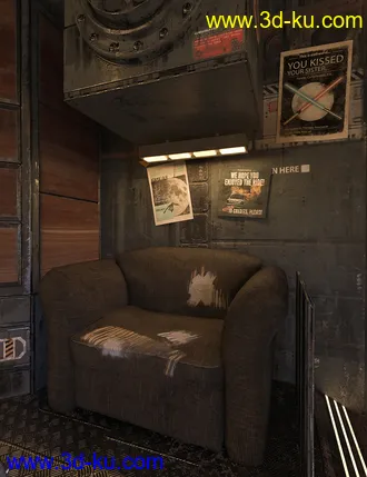 3D打印模型SciFi Living Room的图片