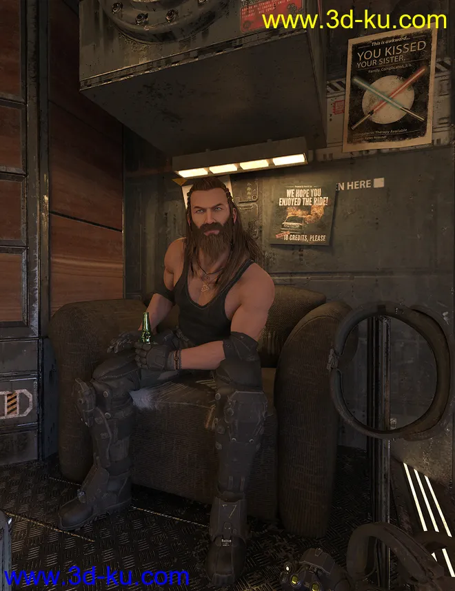 SciFi Living Room模型的图片13