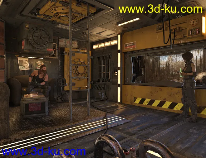 SciFi Living Room模型的图片16