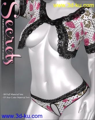 3D打印模型Secrets for dForce Seductive Satin Set的图片