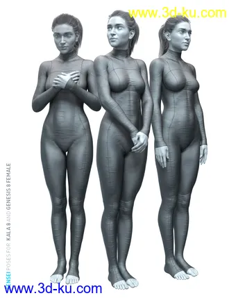 3D打印模型Sensei Poses for Kala 8 and Genesis 8 Female的图片