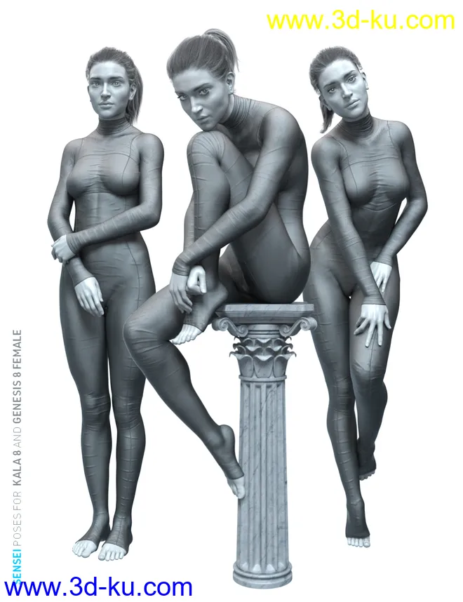 Sensei Poses for Kala 8 and Genesis 8 Female模型的图片3