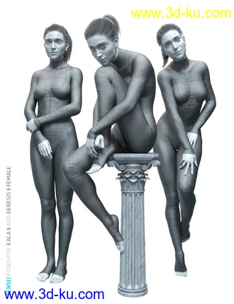3D打印模型Sensei Poses for Kala 8 and Genesis 8 Female的图片