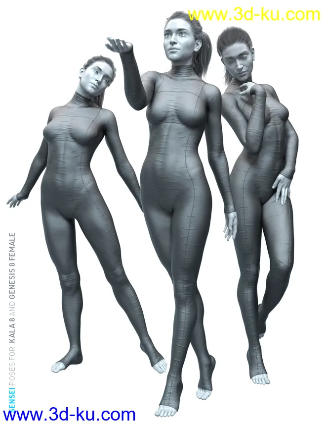 Sensei Poses for Kala 8 and Genesis 8 Female模型的图片4