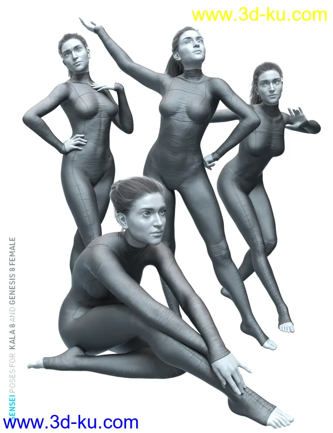 Sensei Poses for Kala 8 and Genesis 8 Female模型的图片5