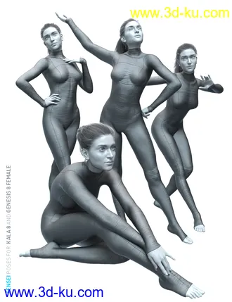 3D打印模型Sensei Poses for Kala 8 and Genesis 8 Female的图片
