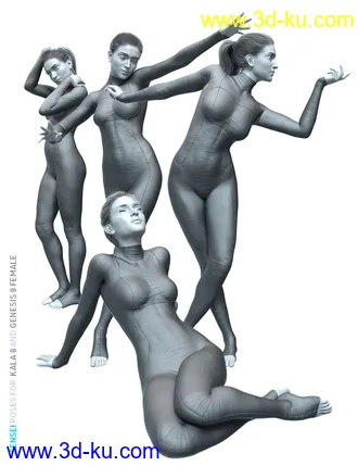 3D打印模型Sensei Poses for Kala 8 and Genesis 8 Female的图片
