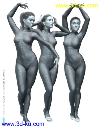 3D打印模型Sensei Poses for Kala 8 and Genesis 8 Female的图片