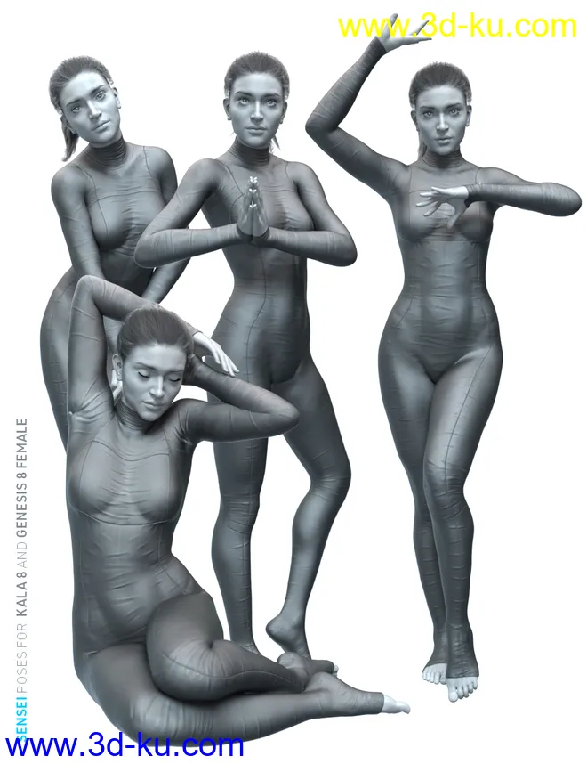 Sensei Poses for Kala 8 and Genesis 8 Female模型的图片8
