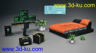 3D打印模型SF Bedroom的图片