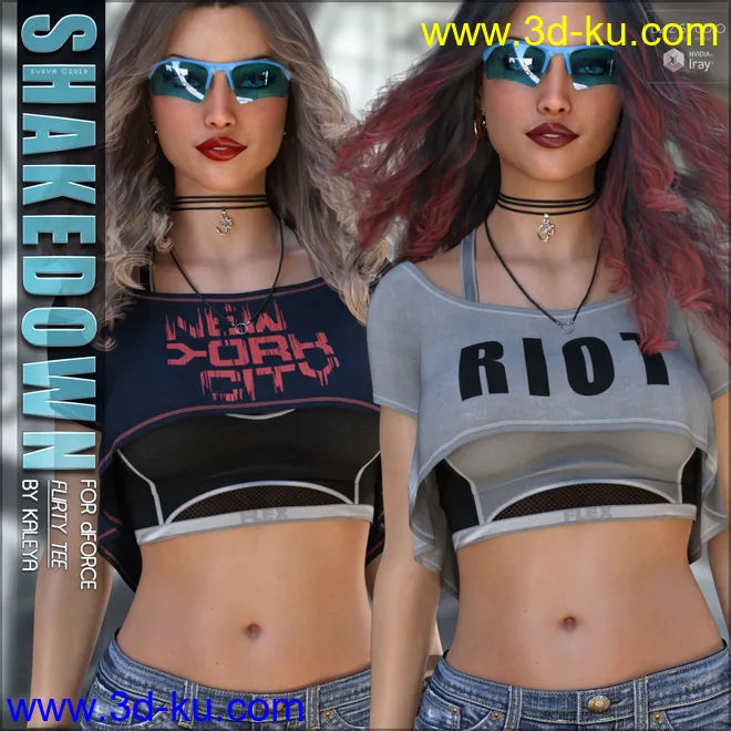 Shakedown for dForce Flirty Tee G8F模型的图片1