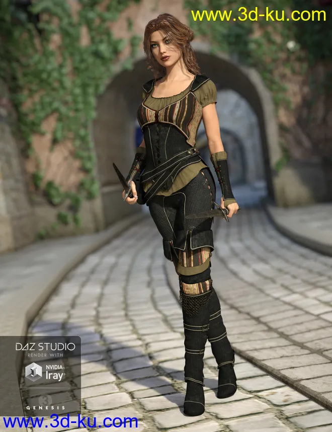 Shameless Rogue Outfit Textures模型的图片4