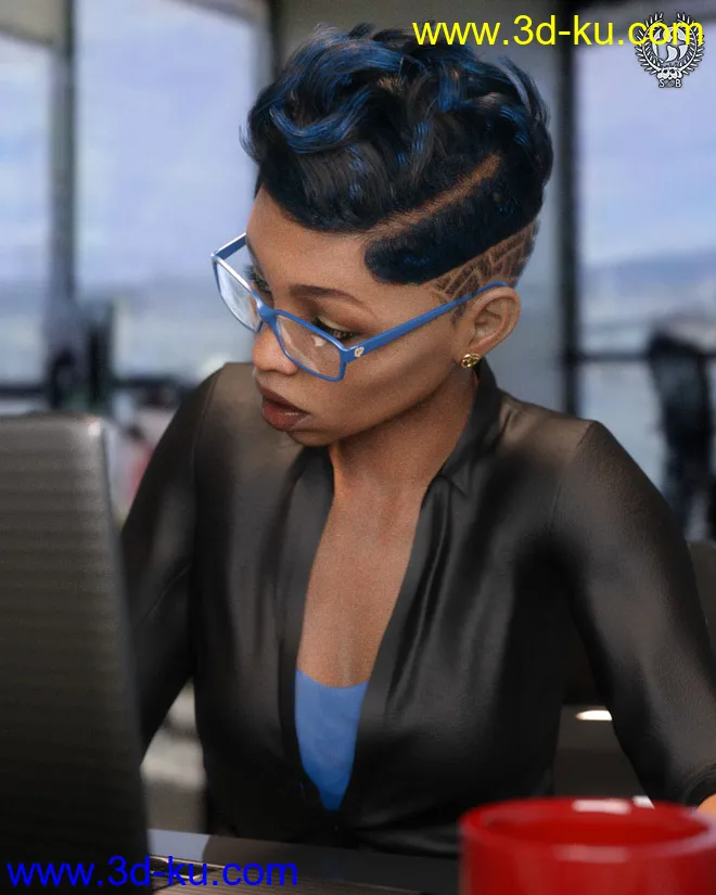 Short Classy Hair For Genesis 3 And 8 Female(s)模型的图片5