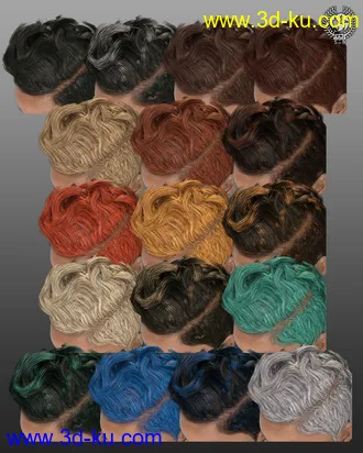 3D打印模型Short Classy Hair For Genesis 3 And 8 Female(s)的图片