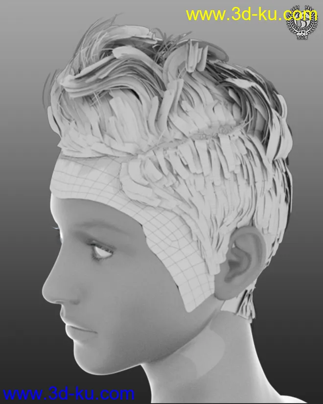 Short Classy Hair For Genesis 3 And 8 Female(s)模型的图片9