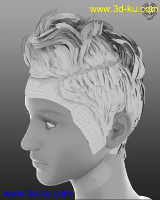 3D打印模型Short Classy Hair For Genesis 3 And 8 Female(s)的图片