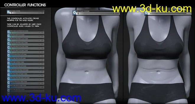 Skin Folds & Creases HD for Genesis 3 & 8 Female模型的图片4