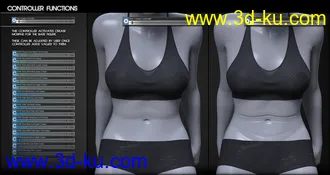 3D打印模型Skin Folds & Creases HD for Genesis 3 & 8 Female的图片