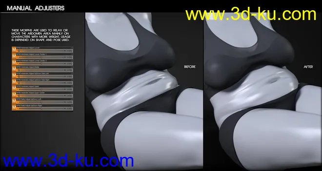 Skin Folds & Creases HD for Genesis 3 & 8 Female模型的图片6