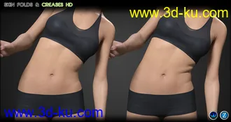 3D打印模型Skin Folds & Creases HD for Genesis 3 & 8 Female的图片
