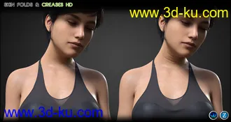 3D打印模型Skin Folds & Creases HD for Genesis 3 & 8 Female的图片