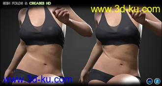 3D打印模型Skin Folds & Creases HD for Genesis 3 & 8 Female的图片