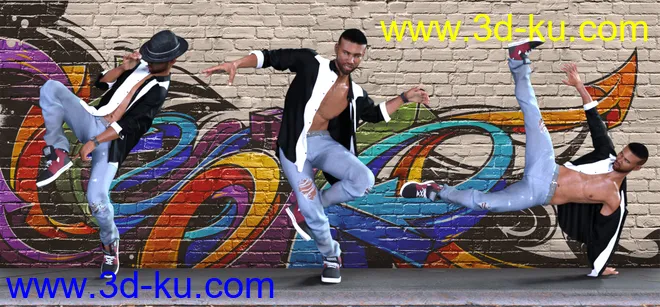 Smooth Poses and Expressions for Silas and Genesis 8 Males模型的图片4