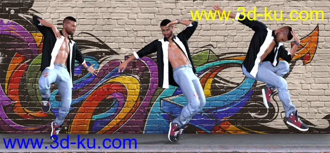 Smooth Poses and Expressions for Silas and Genesis 8 Males模型的图片5