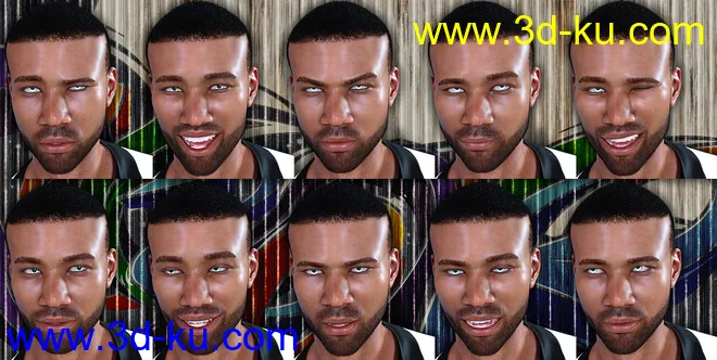 Smooth Poses and Expressions for Silas and Genesis 8 Males模型的图片7