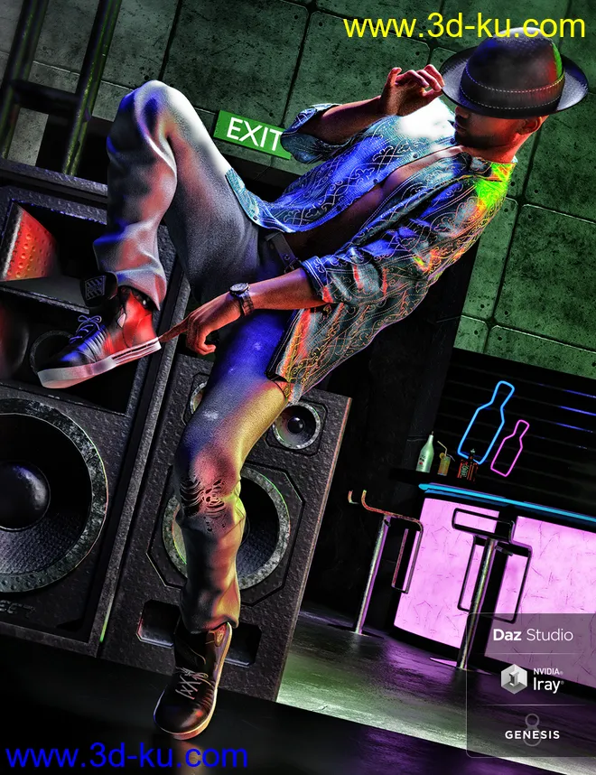 Smooth Poses and Expressions for Silas and Genesis 8 Males模型的图片8