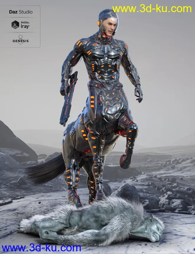 Solar Wardens for Genesis 8 Male Centaur模型的图片2