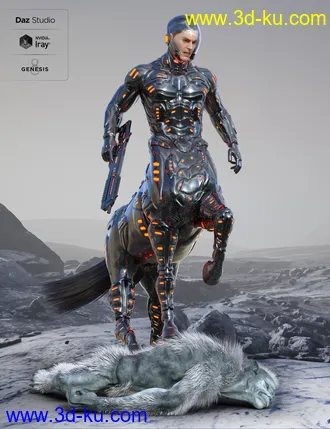 3D打印模型Solar Wardens for Genesis 8 Male Centaur的图片