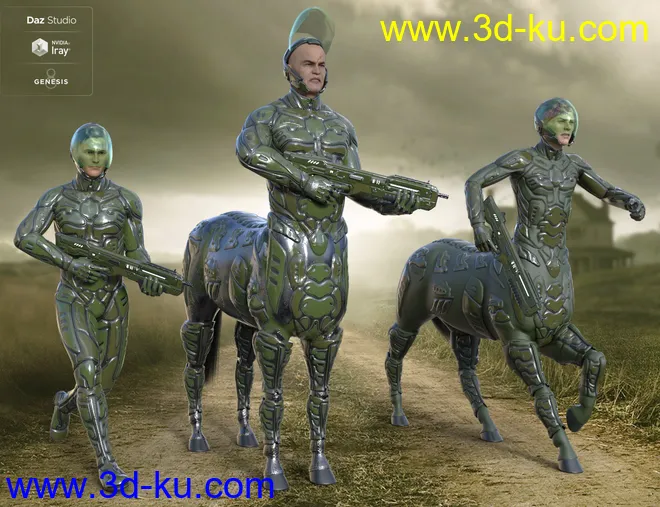 Solar Wardens for Genesis 8 Male Centaur模型的图片4